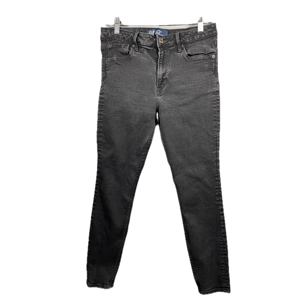 Gap Womens 12/31 High Rise Universal Legging Jeans Black Wash Skinny Stretch